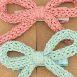 Pack de 2 Pinzas Lazo Cordón Crochet combinado