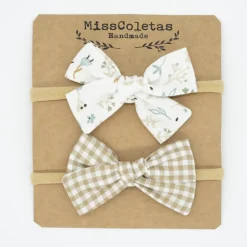 Pack diademas bebé Alice flores Cotton