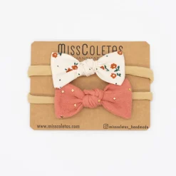 Pack diademas bebé flores vintage
