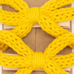 Pack lazo cordón crochet amarillo ocre