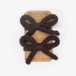 Pack lazo cordón crochet marrón chocolate