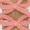 Pack lazo cordón crochet rosa coral