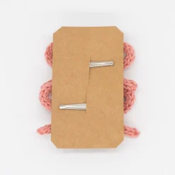 Pack lazo cordón crochet rosa coral