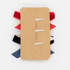 Pack lazos de terciopelo rojo azul y beige