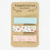 Pack 3 pinzas combinadas flor