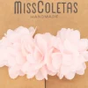 Pack pinzas flores rosas de tul mini