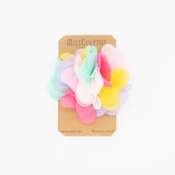 Pinza flor colores tul