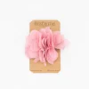 Pinza flor rosa oscuro tul