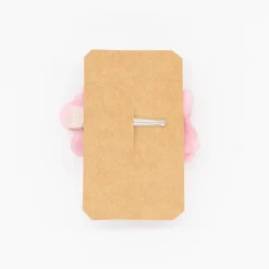 Pinza flor rosa oscuro tul