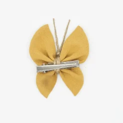 Pinza mariposa amarillo ocre rústico