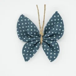 Pinza mariposa azul petrol topos