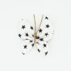 Pinza mariposa blanca estrellas