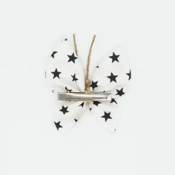 Pinza mariposa blanca estrellas