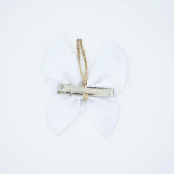 Pinza mariposa blanca plumeti