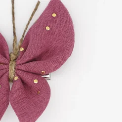 Pinza mariposa frambuesa topos oro