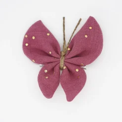 Pinza mariposa frambuesa topos oro