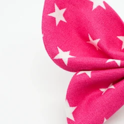 Pinza mariposa fucsia estrellas