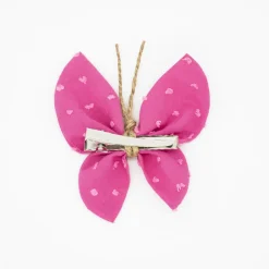 Pinza mariposa fucsia plumeti rosa