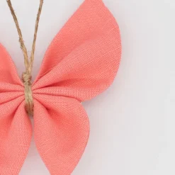 Pinza mariposa lino coral