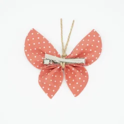 Pinza mariposa naranja coral topos