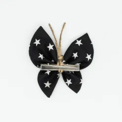 Pinza mariposa negra estrellas
