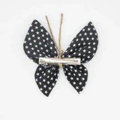 Pinza mariposa negra micro estrellas
