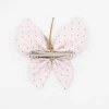 Pinza mariposa rosa claro topos
