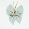 Pinza mariposa verde mint topos oro