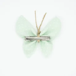 Pinza mariposa verde mint topos