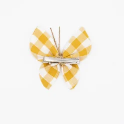 Pinza mariposa vichy amarillo ocre