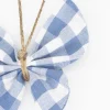 Pinza mariposa vichy azul jean