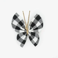 Pinza mariposa vichy negro