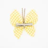 Pinza mariposa vichy pequeño amarillo
