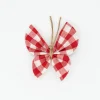Pinza mariposa vichy rojo