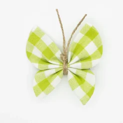 Pinza mariposa vichy verde